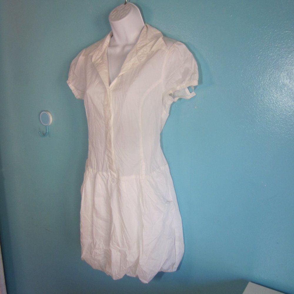 NEW! Good Look Paris White Summer Cotton Mini Dress NWT Size M
